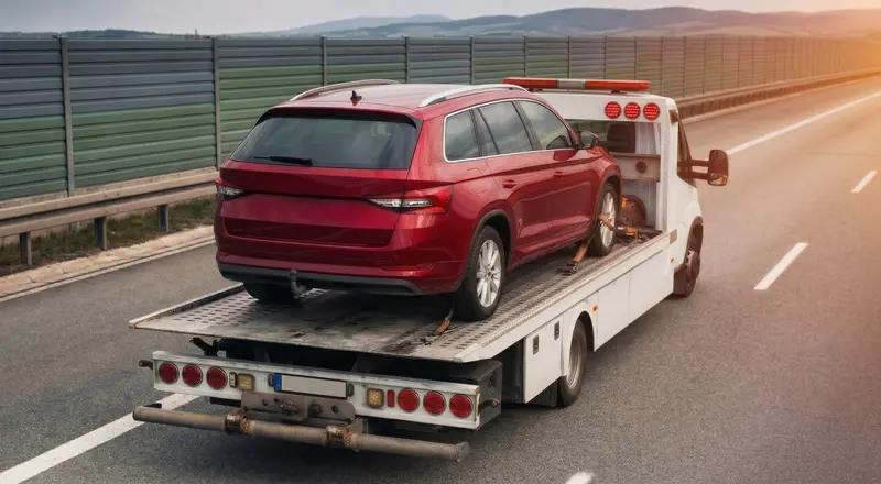 Guincho para carros em Cuiabá – carro sendo carregado em plataforma